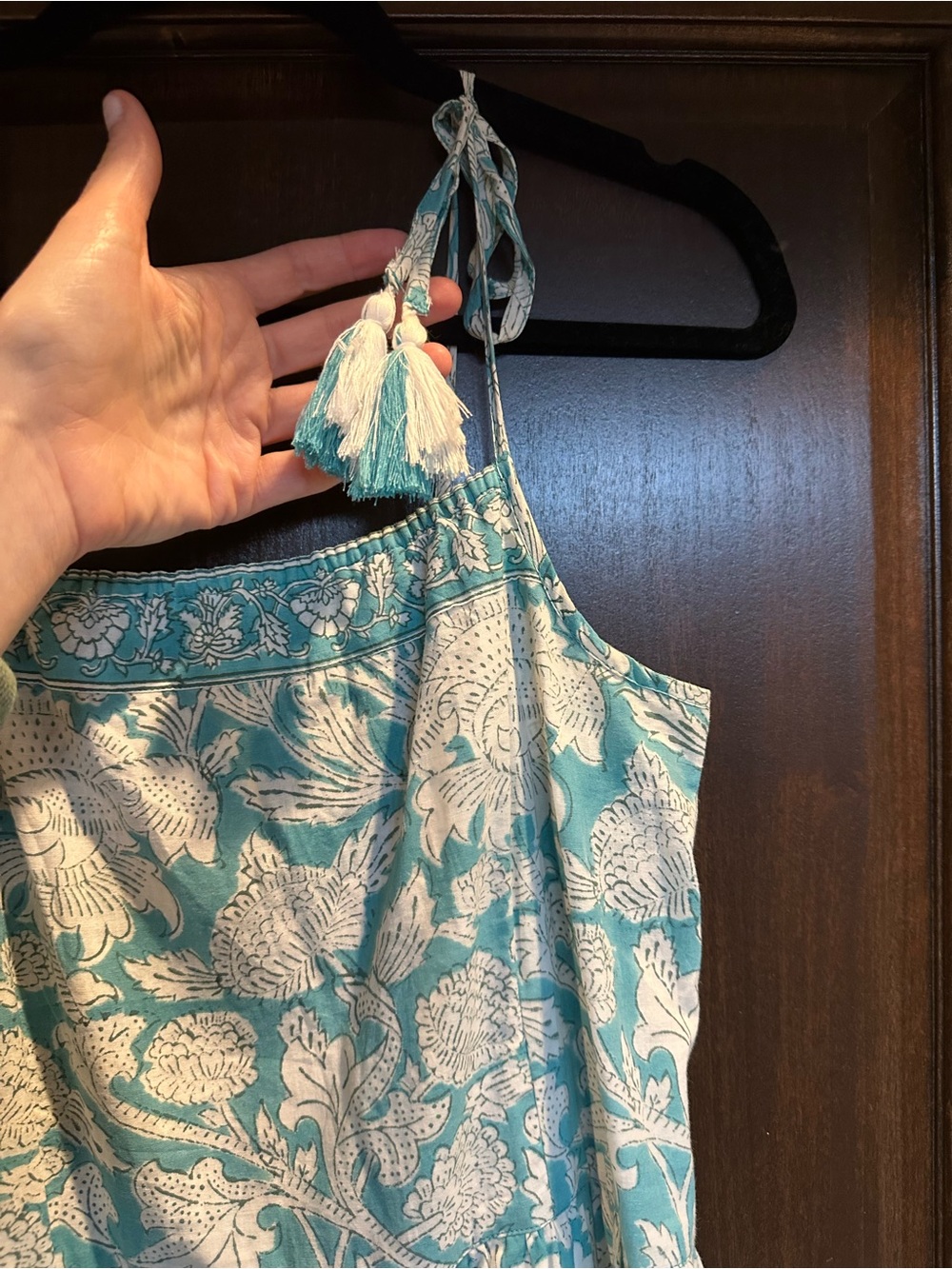 Marea teal floral print maxi dress - Picture 3 of 6